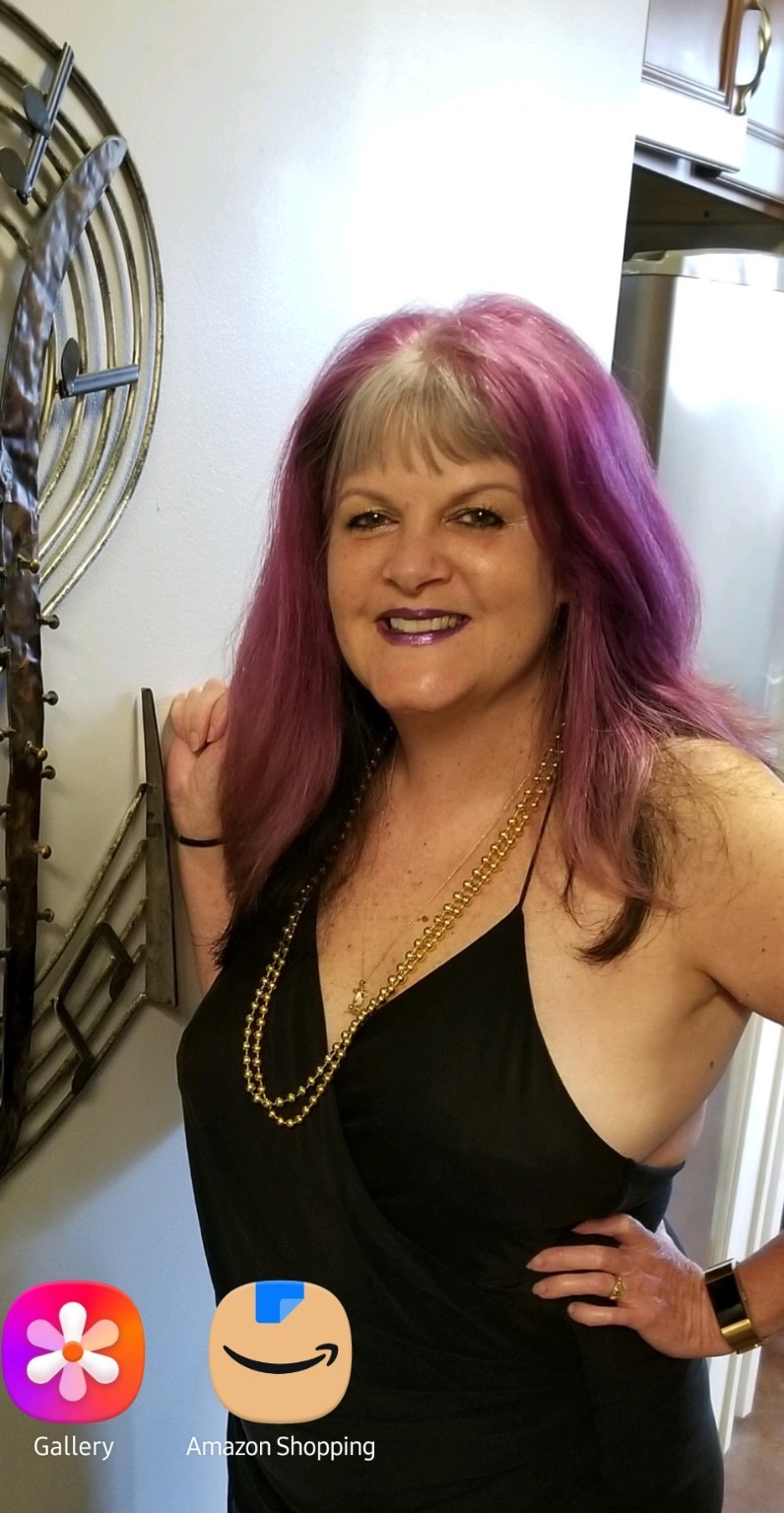 Kathi Pepper dressed for an evening out